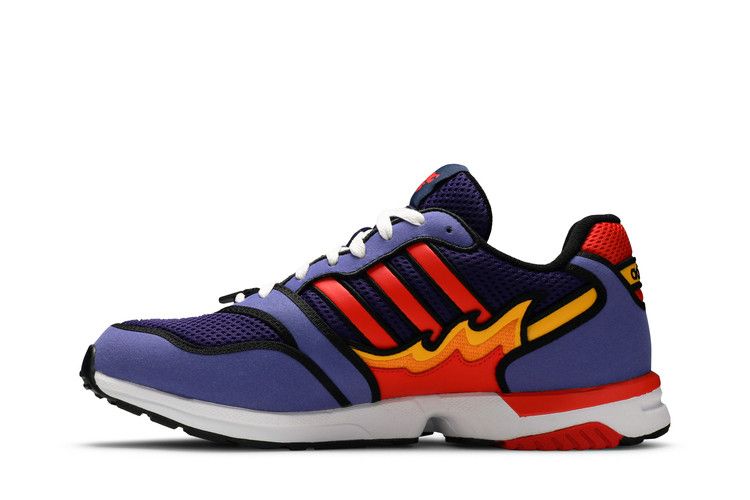 The Simpsons x adidas ZX 1000 'Flaming Moe's' — Purple/Bright Red/Core Black