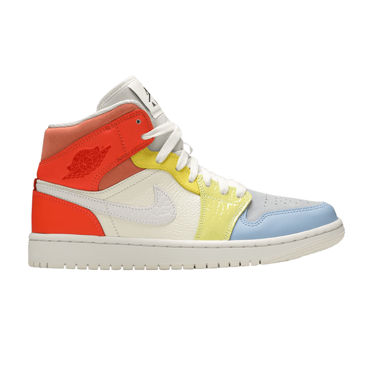 Nike Wmns Air Jordan 1 Mid 'To My First Coach' — Sail/White/Light Zitron/Summit White/Opti Yellow