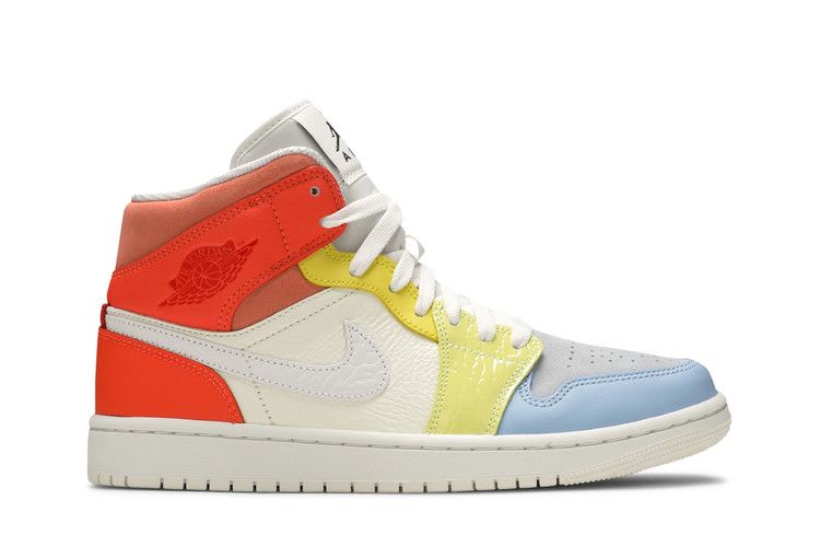 Nike Wmns Air Jordan 1 Mid 'To My First Coach' — Sail/White/Light Zitron/Summit White/Opti Yellow (2)