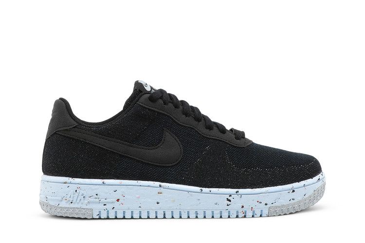 Nike Air Force 1 Crater Flyknit 'Black Chambray Blue' — Black/Black/Chambray Blue (2)