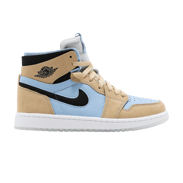 Wmns Air Jordan 1 High Zoom Comfort High 'Psychic Blue Sesame' — Psychic Blue/Black/Sesame/White