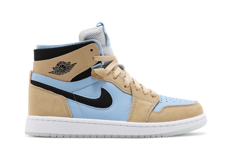 Wmns Air Jordan 1 High Zoom Comfort High 'Psychic Blue Sesame' — Psychic Blue/Black/Sesame/White