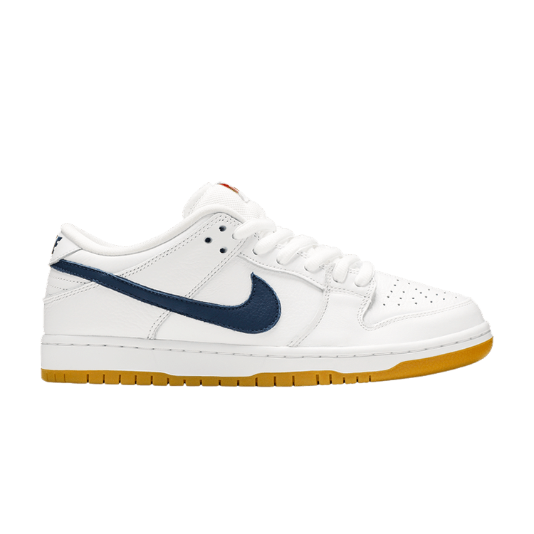 Nike Dunk Low Pro ISO SB 'Orange Label - White Navy' — White/Navy/White/Safety Orange