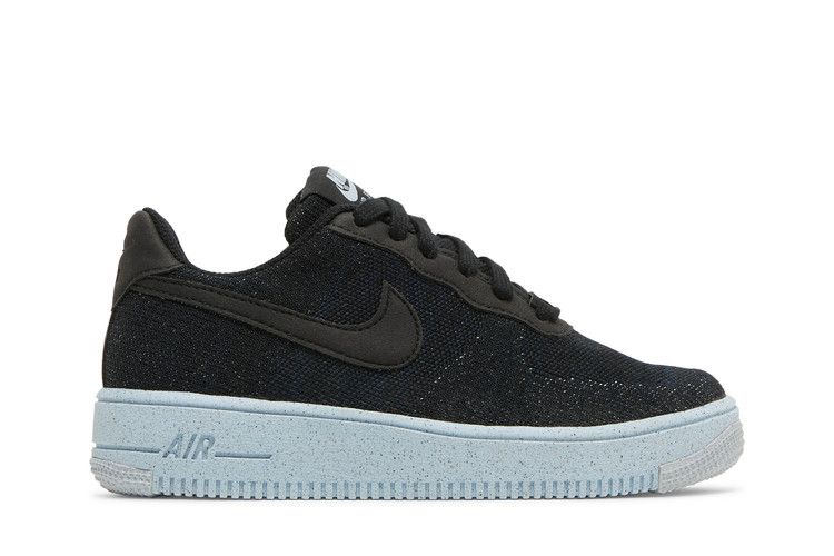Nike Air Force 1 Crater Flyknit GS 'Black Chambray Blue' — Black/Chambray Blue/Black (2)