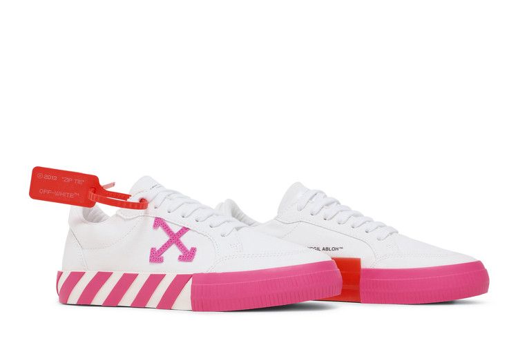 Off-White Wmns Arrow Vulcanized Low 'White Fuchsia' — White/Fuchsia