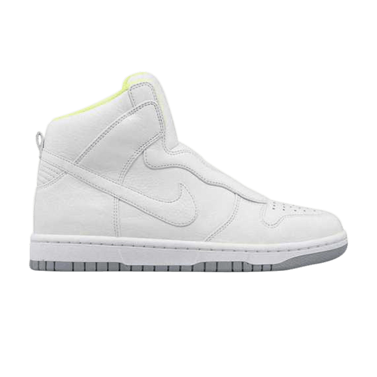 Sacai x Wmns NikeLab Dunk High — White/Wolf Grey-Volt