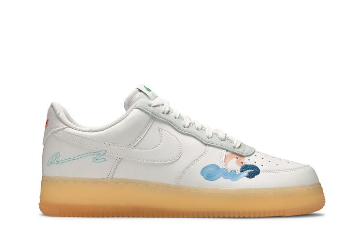 Mayumi Yamase x Nike Air Force 1 Flyleather 'Earth Day' — White/White/White (2)