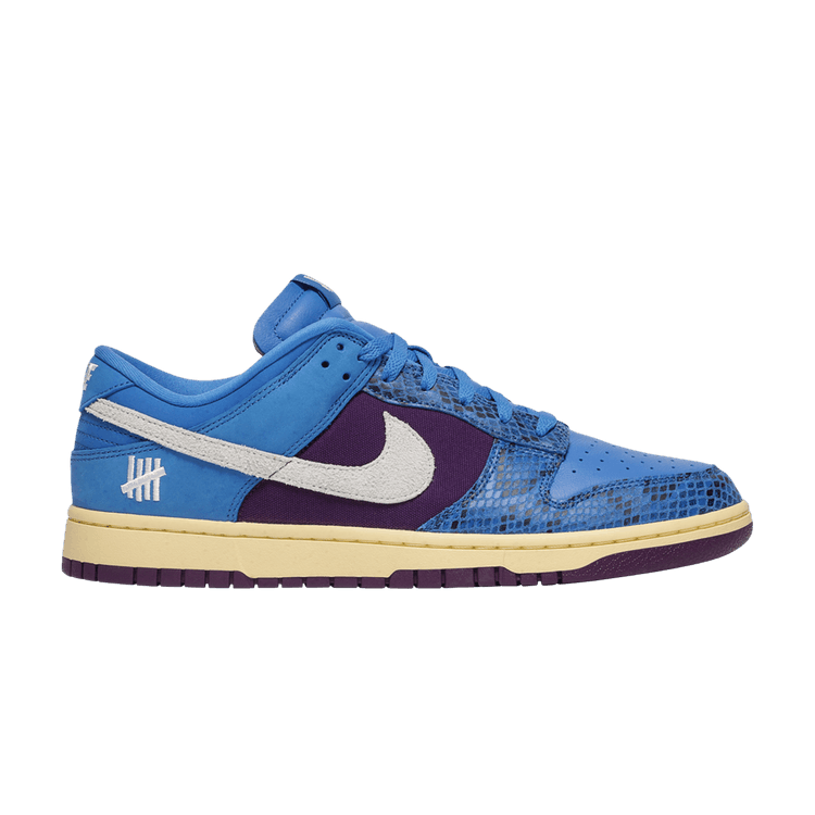 Undefeated x Nike Dunk Low SP '5 On It' — Signal Blue/White/Night Purple