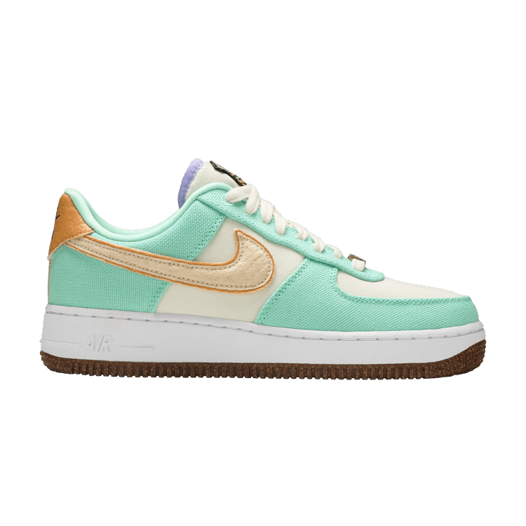 Nike Wmns Air Force 1 '07 LX 'Happy Pineapple' — Green Glow/Coconut Milk/Metallic Gold