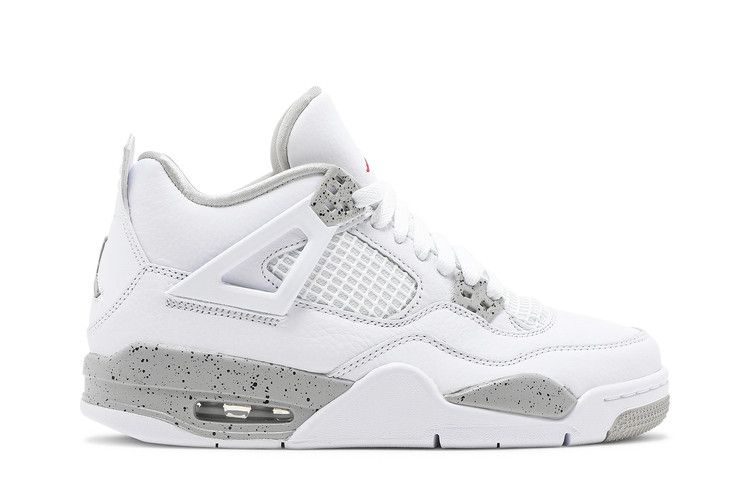 Air Jordan 4 Retro GS 'White Oreo' — White/Tech Grey/Black/Fire Red