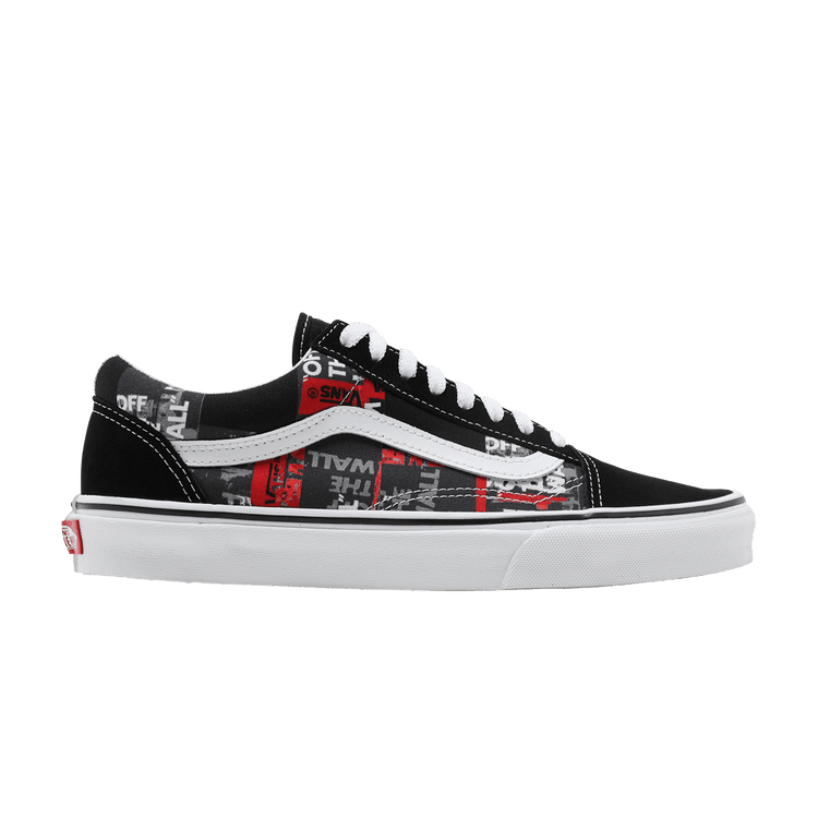Vans Old Skool 'Packing Tape - Black' — Black/Red/True White
