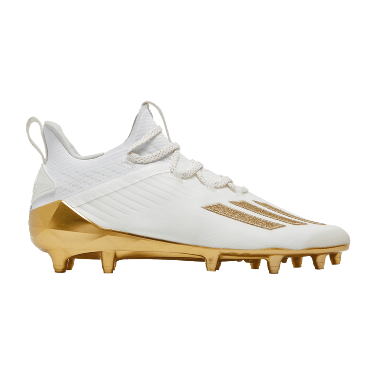 Adidas Adizero Cleat 'White Metallic Gold' — Cloud White/Gold Metallic/Gold Metallic