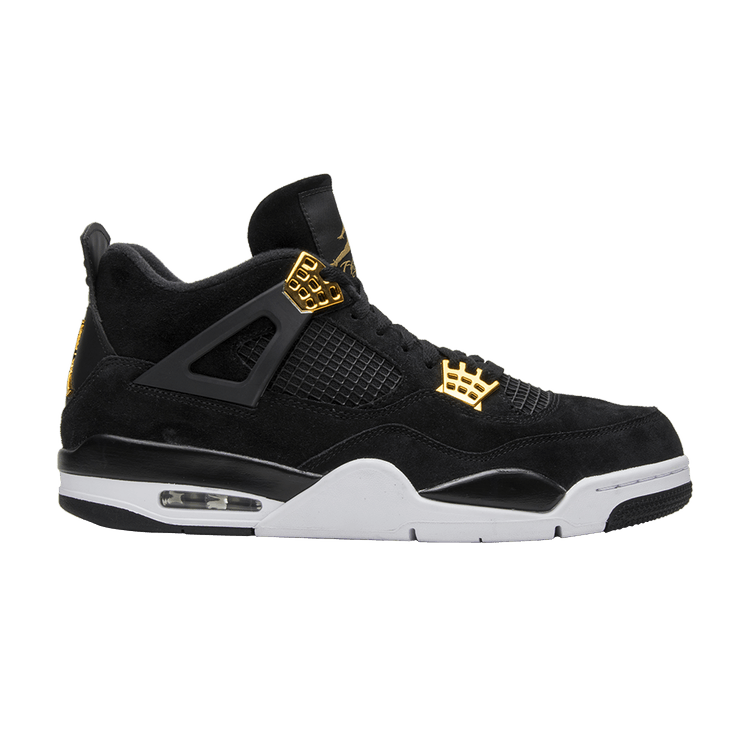 Air Jordan 4 Retro 'Royalty' — Black/Metallic Gold/White
