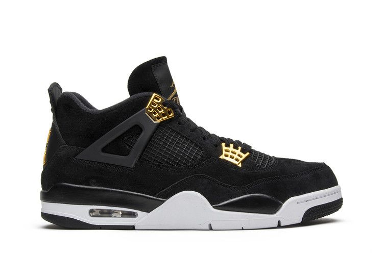 Air Jordan 4 Retro 'Royalty' — Black/Metallic Gold/White