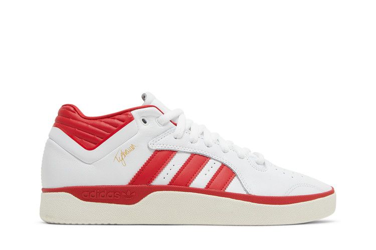 Adidas Tyshawn Mid 'White Scarlet' — Cloud White/Scarlet/Cloud White