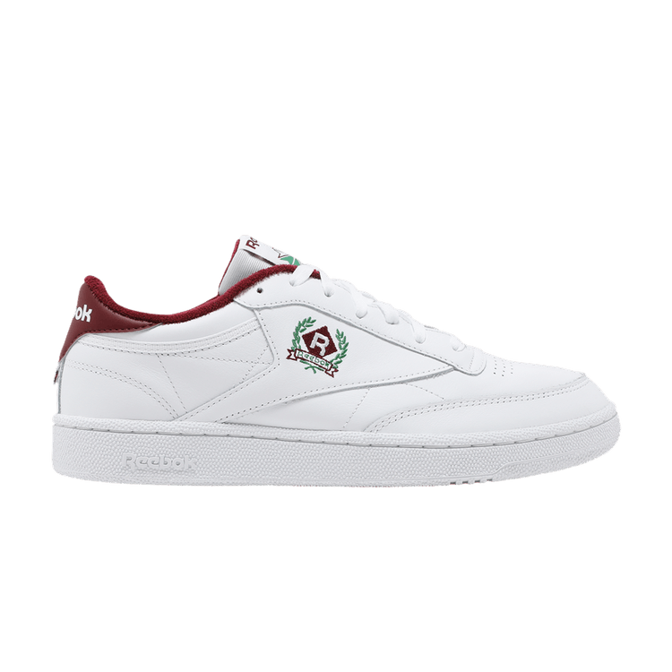 Reebok Club C 85 'OG Crest - White Classic Burgundy' — Footwear White/Footwear White/Classic Burgundy