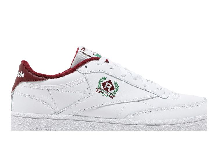 Reebok Club C 85 'OG Crest - White Classic Burgundy' — Footwear White/Footwear White/Classic Burgundy