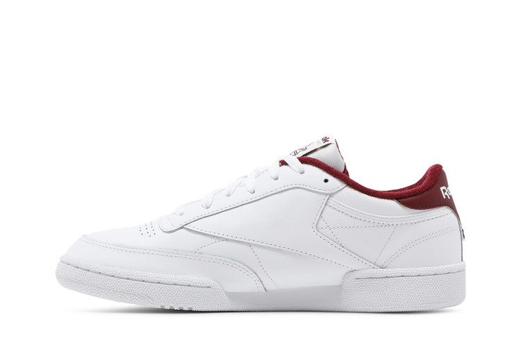 Reebok Club C 85 'OG Crest - White Classic Burgundy' — Footwear White/Footwear White/Classic Burgundy