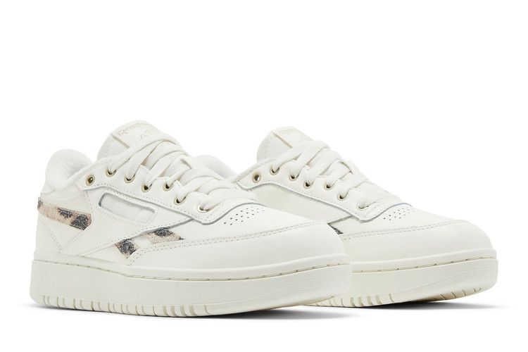 Reebok Wmns Club C Double 'Union Jack' — Chalk/Chalk/Golden Bronze