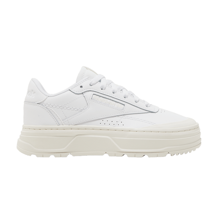 Reebok Wmns Club C Double Geo 'Triple White' — Footwear White/Footwear White/Chalk