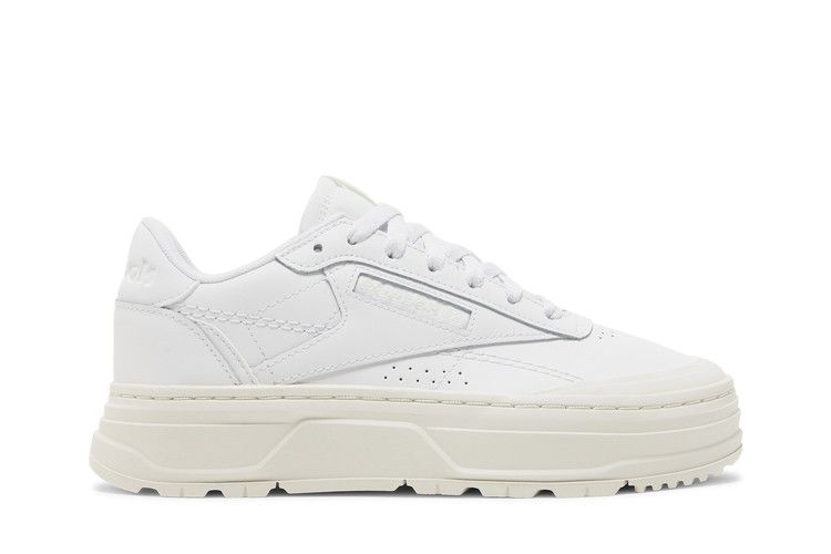 Reebok Wmns Club C Double Geo 'Triple White' — Footwear White/Footwear White/Chalk