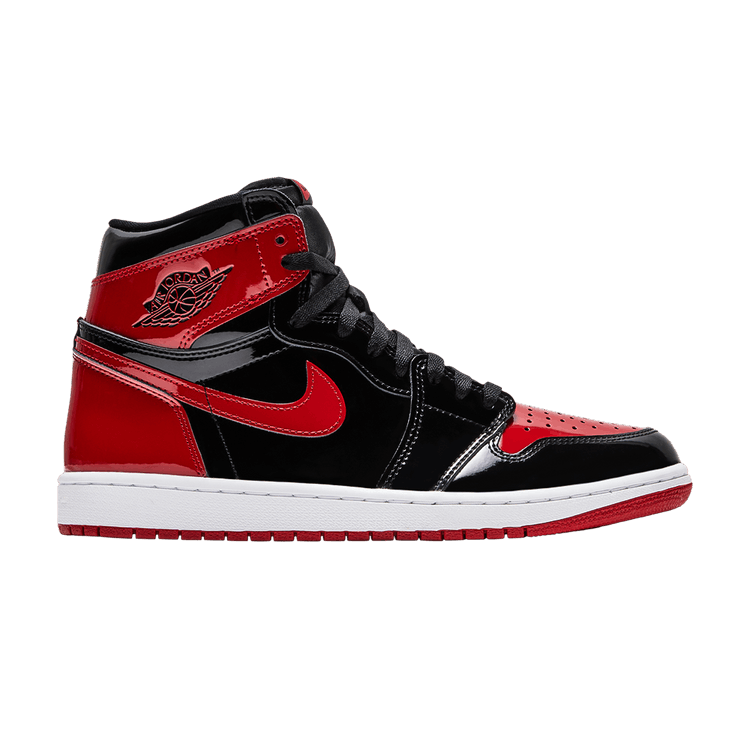 Air Jordan 1 Retro High OG 'Patent Bred' — Black/White/Varsity Red