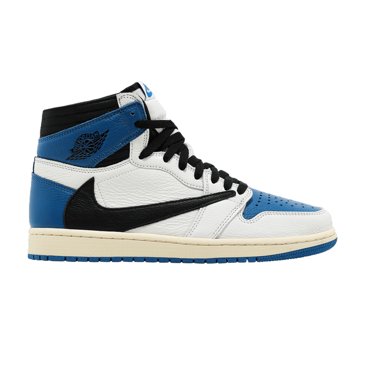 Fragment Design x Travis Scott x Air Jordan 1 Retro High — Sail/Black/Military Blue/Shy Pink