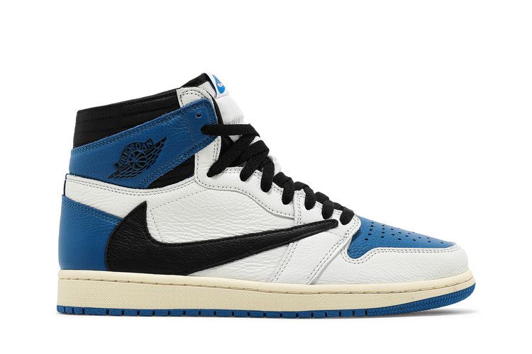 Fragment Design x Travis Scott x Air Jordan 1 Retro High — Sail/Black/Military Blue/Shy Pink