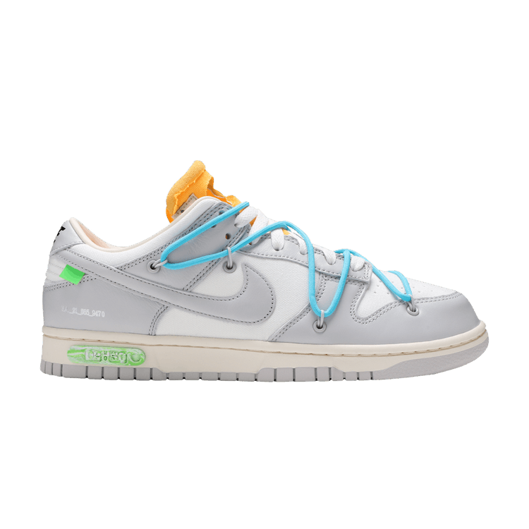 Off-White x Nike Dunk Low 'Lot 02 of 50' — Sail/Neutral Grey/Blue Fury