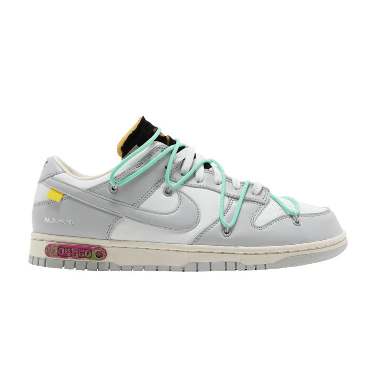 Off-White x Nike Dunk Low 'Lot 04 of 50' — Sail/Neutral Grey/Green Glow