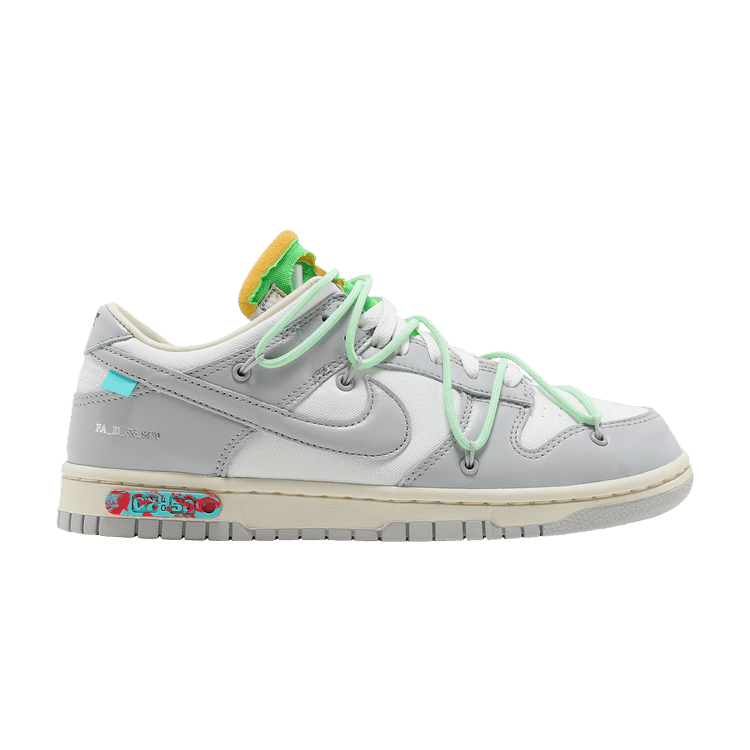 Off-White x Nike Dunk Low 'Lot 07 of 50' — Sail/Neutral Grey/Vapor Green