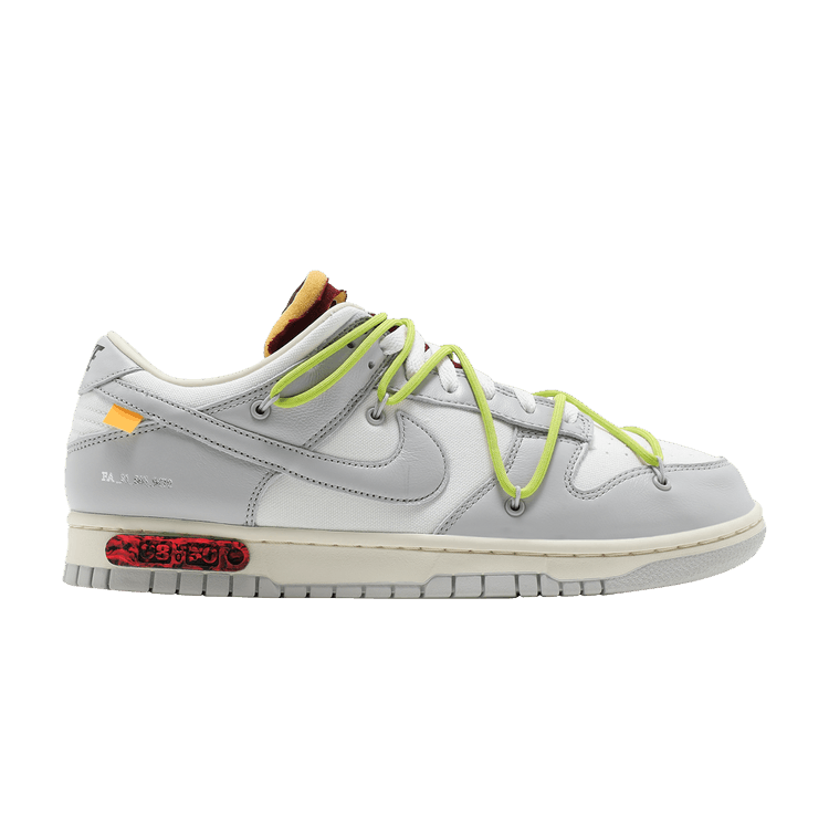 Off-White x Nike Dunk Low 'Lot 08 of 50' — Sail/Neutral Grey