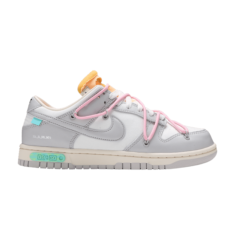 Off-White x Nike Dunk Low 'Lot 09 of 50' — Sail/Neutral Grey