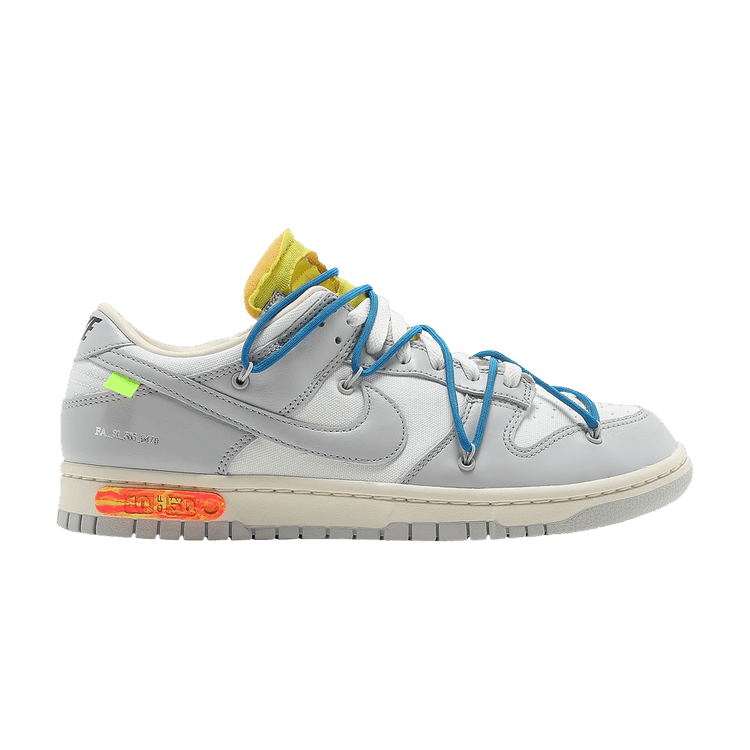 Off-White x Nike Dunk Low 'Lot 10 of 50' — Sail/Neutral Grey/Battle Blue