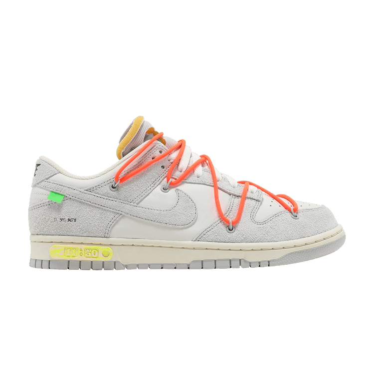 Off-White x Nike Dunk Low 'Lot 11 of 50' — Sail/Neutral Grey