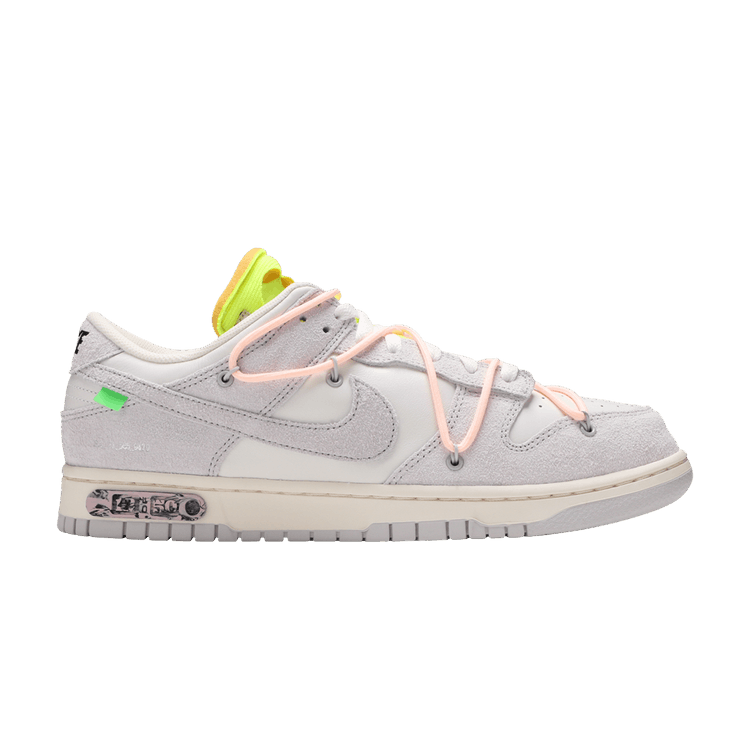 Off-White x Nike Dunk Low 'Lot 12 of 50' — Sail/Neutral Grey/Crimson Tint