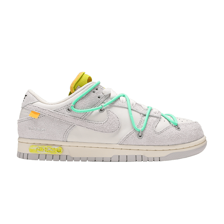 Off-White x Nike Dunk Low 'Lot 14 of 50' — Sail/Neutral Grey