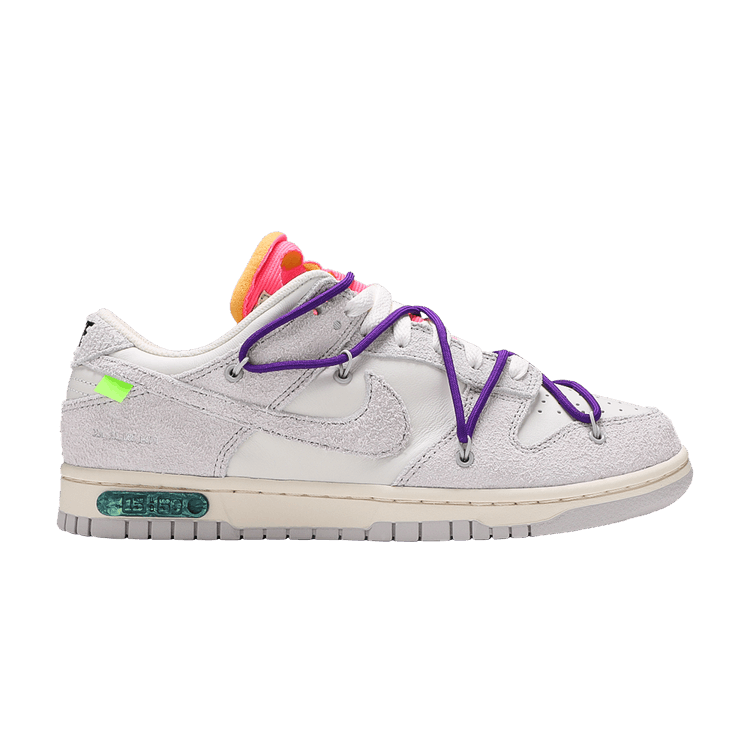 Off-White x Nike Dunk Low 'Lot 15 of 50' — Sail/Neutral Grey