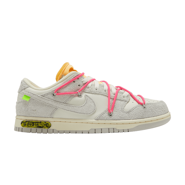 Off-White x Nike Dunk Low 'Lot 17 of 50' — Sail/Neutral Grey/Hyper Pink