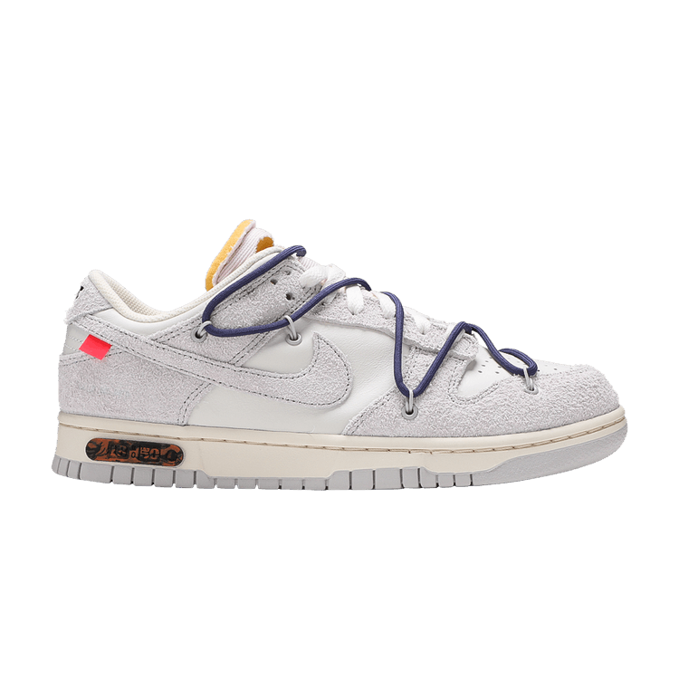 Off-White x Nike Dunk Low 'Lot 18 of 50' — Sail/Neutral Grey