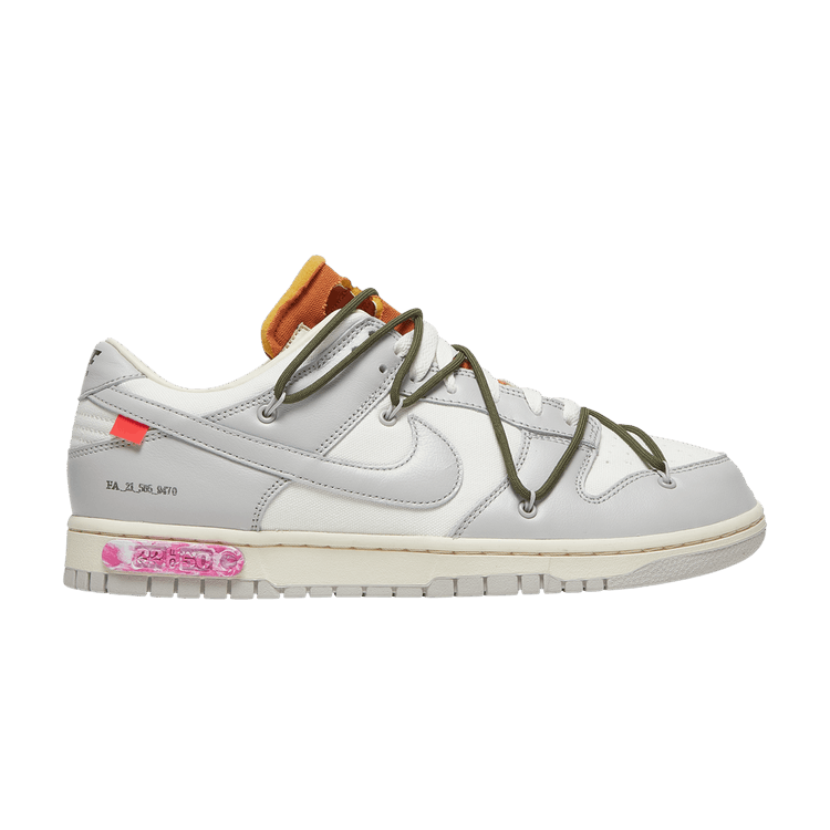 Off-White x Nike Dunk Low 'Lot 22 of 50' — Sail/Neutral Grey/Medium Olive