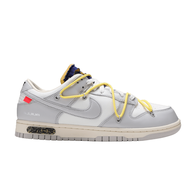 Off-White x Nike Dunk Low 'Lot 27 of 50' — Sail/Neutral Grey