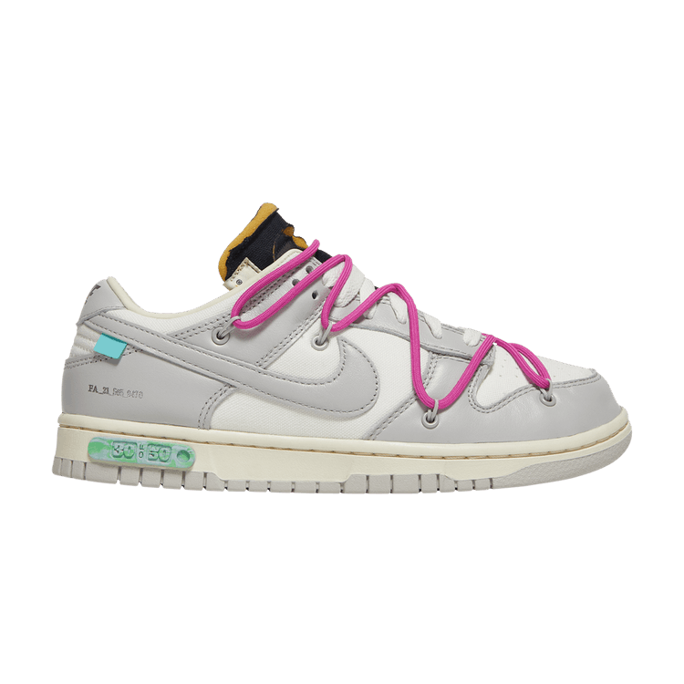 Off-White x Nike Dunk Low 'Lot 30 of 50' — Sail/Neutral Grey