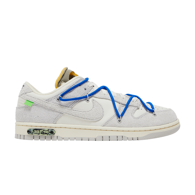 Off-White x Nike Dunk Low 'Lot 32 of 50' — Sail/Neutral Grey/Racer Blue