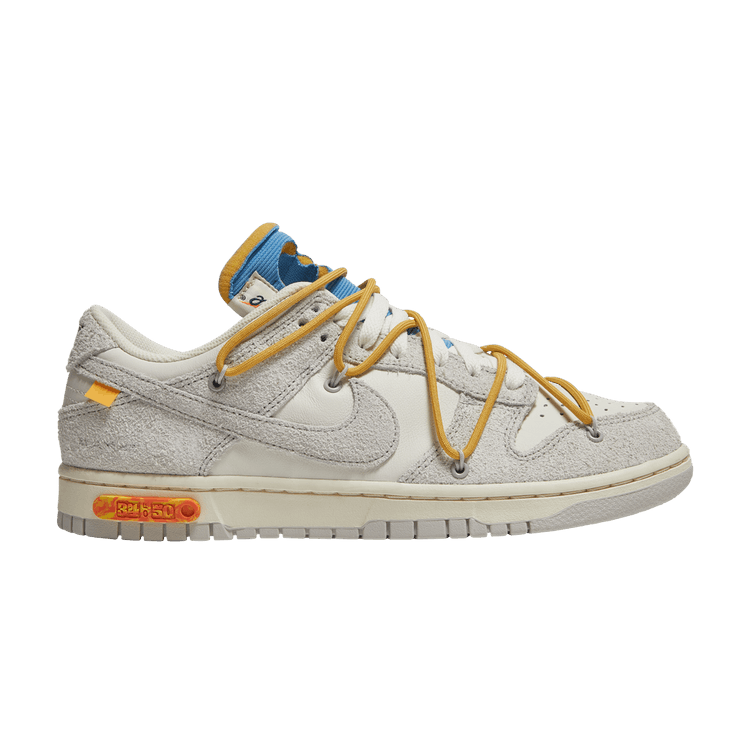 Off-White x Nike Dunk Low 'Lot 34 of 50' — Sail/Neutral Grey/Light Ginger