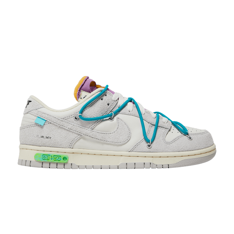 Off-White x Nike Dunk Low 'Lot 36 of 50' — Sail/Neutral Grey/Energy