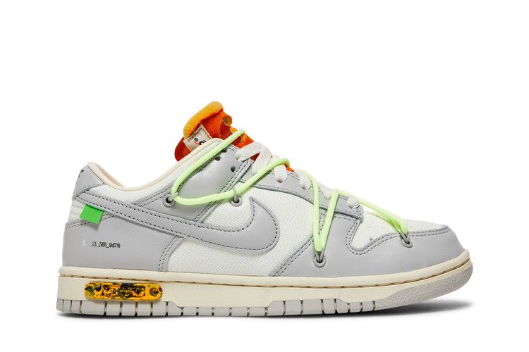 Off-White x Nike Dunk Low 'Lot 43 of 50' — Sail/Neutral Grey/Barely Volt (2)