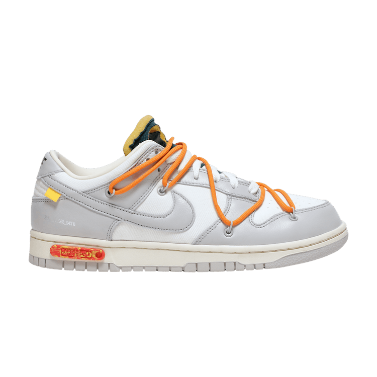 Off-White x Nike Dunk Low 'Lot 44 of 50' — Sail/Neutral Grey/Alpha Orange