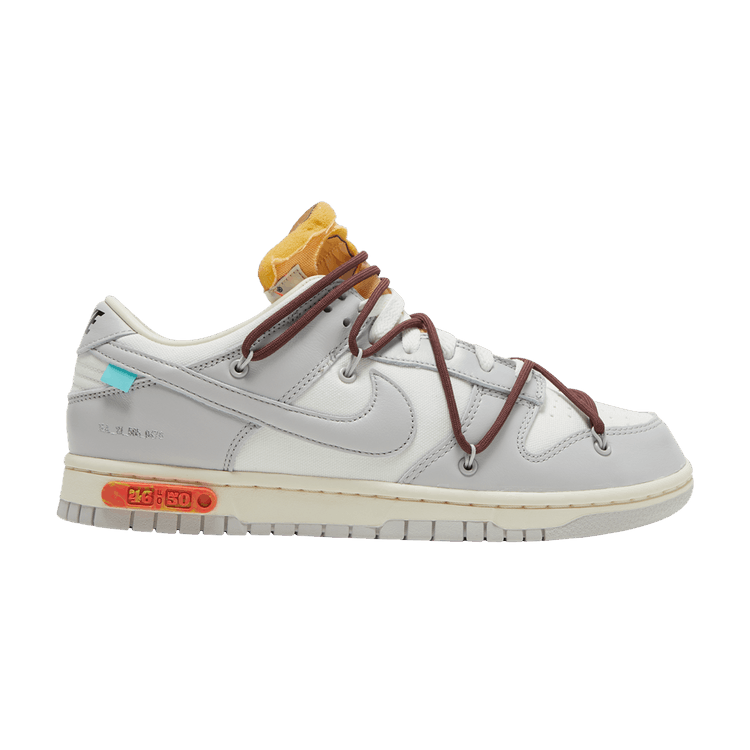 Off-White x Nike Dunk Low 'Lot 46 of 50' — Sail/Neutral Grey