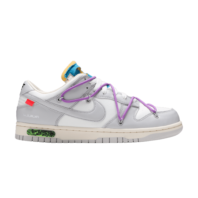 Off-White x Nike Dunk Low 'Lot 47 of 50' — Sail/Neutral Grey